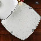 سرویس چینی پردیس طرح پرنس نقره ای کف گل 6نفره 30پارچه