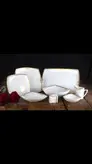 چینی پردیس طرح گل دوزنجیره و رویال ۱۰۵ پارچه طلایی کف گل