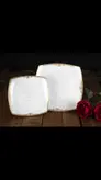 چینی پردیس طرح گل دوزنجیره و رویال ۱۰۵ پارچه طلایی کف گل