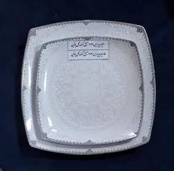 سرویس چینی پردیس طرح سیسیل پلاتین 6نفره کف گل
