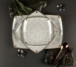 سرویس چینی پردیس طرح مارتین طلا کف گل 6نفره 30پارچه