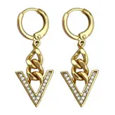 گوشواره زنانه ژوپینگ مدل مثلث کارتی کد E4856