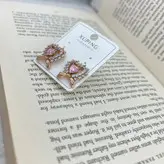 گوشواره زنانه ژوپینگ مدل قلب کد E5041
