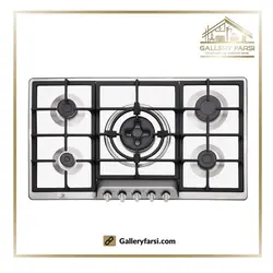 اجاق گازپنج شعله استیل پرنیان استیل مدل PB-5112پلوپز دوال
