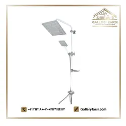 علم دوش حمام سفید کروم کرومات کد 343