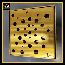 کف شور سرامیک خور سایز 10*10 طلایی مات برنجی لوکس