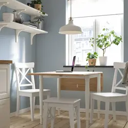 میز و 2 صندلی با روکش بلوط سفید ایکیا مدل DANDERYD / INGOLF