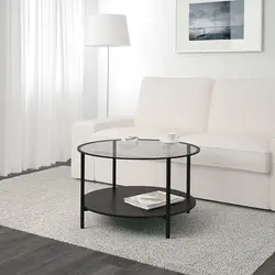میز قهوه خوری مشکی قهوه ای ایکیا مدل VITTSJÖ
