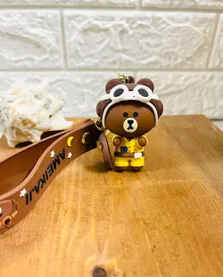 جاکلیدی سیلیکونی طرح خرس خلبان