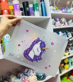 پوشه طلقی شفاف طرح یونیکورن