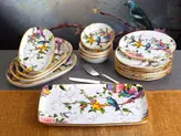 سرویس صبحانه خوری 15 پارچه گونول مدل گل و پرنده