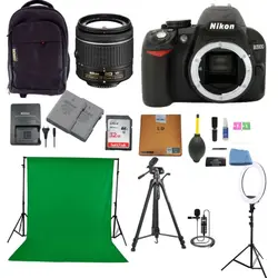 پکیج کامل عکاسی و فیلمبرداری نیکون Nikon D3100 Kit 18-55mm f/3.5-5.6 G VR