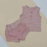 ست تاپ و شورتک راه راه