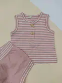 ست تاپ و شورتک راه راه