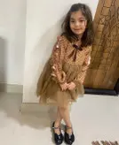 پیراهن دخترانه آستین چین دار گوچی
