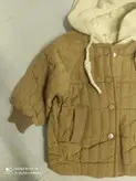 کاپشن گلدوزی شده با کلاه بافت