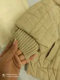 کاپشن گلدوزی شده با کلاه بافت