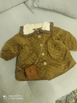 کاپشن دخترانه طرح گوچی با کیف چرم