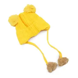 کلاه بافت بند دار 2 پوم خرسی