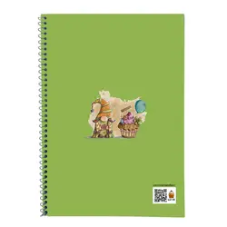 دفتر 60 برگ حاشیه دار خانه الفبا لی لی پوت