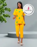 تیشرت شلوار برمودا طرح کاکتوس زنانه
