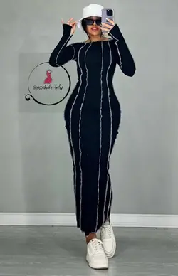 ماکسی کبریتی فینگردار زنانه