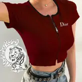 کراپ زیپ دار Dior کد ۵۲۹