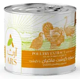 عصاره گوشت ماکیان با گوشت(بلدرچین-بوقلمون- شترمرغ) POULTRY EXTRACT WITH MEAT QUAIL TURKEY OSTRICH برند آرث
