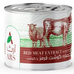 عصاره گوشت قرمز با گوشت Red meat extract with meat برند آرث