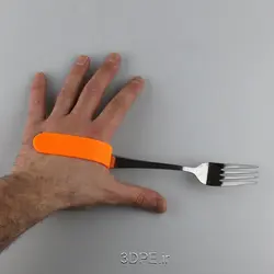 مدل سه بعدی نگهدارنده قاشق چنگال افراد کم توان