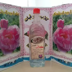 گلاب قمصر کاشان (گلاب عیار 60) (گلاب 750 عدد گل) (گلاب دو آتشه اصل) یک لیتر با کیفیت خاص و تولید سنتی