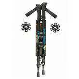 عصای کوهنوردی جیلو JILO مدل کلیپسی (پک دو عددی) آبی و مشکی