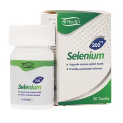 قرص سلنیوم 200 میکروگرم های هلث 30 عدد Hi Health Selenium 200 mcg 30 Tablets