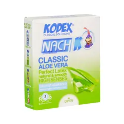 کاندوم کدکس مدل کلاسیک آلوئه ورا 3 عددی Nach Kodex Classic Aloevera Candoms