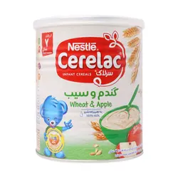 سرلاک گندم و سیب به همراه شیر نستله 400 گرم Nestle Wheat And Apple With Milk Cerelac From 7 Months 400 g