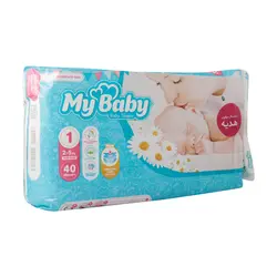 پوشک سایز ۱ مای بی بی (۲ تا ۵ کیلوگرم) حاوی عصاره بابونه My Baby Size 1 Baby Diaper With Chamomile Extract