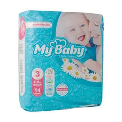 پوشک سایز ۳ مای بی بی (۵ تا ۹ کیلوگرم) حاوی عصاره بابونه My Baby Size 3 Baby Diaper With Chamomile Extract