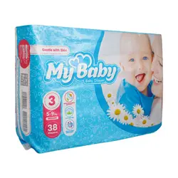 پوشک سایز ۳ مای بی بی (۵ تا ۹ کیلوگرم) حاوی عصاره بابونه My Baby Size 3 Baby Diaper With Chamomile Extract