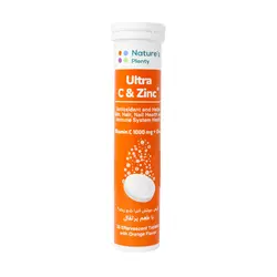 قرص جوشان ویتامین C و زینک نیچرز پلنتی 20 عدد Natures Plenty Vitamin C And Zinc 20 Effervescent Tablets