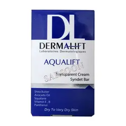 پن شفاف کرم دار آکوالیفت درمالیفت مناسب پوست های خشک و خیلی خشک Dermalift Aqualift Syndet Bar For Dry To Very Dry Skins 100 g