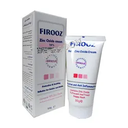 کرم بچه زینک اکساید 10 درصد فیروز مناسب پوست های خشک و حساس ۵۰ گرم Firooz Zinc Oxide Cream 10% 50 g