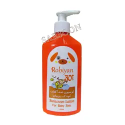 لوسیون ضد آفتاب کودک روبیان حجم 200 میلی لیتر robiyan baby skin sunscreen lotion