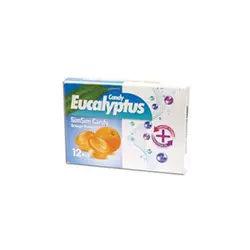 آبنبات مکیدنی اکالیپتوس سیم سیم 12 عددی پرتقالی Sim Sim Candy Eucalyptus 12 Pcs