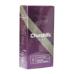 کاندوم ساده تاخیری چرچیلز حاوی اسانس وانیل 12 عدد Churchill’s Classic Delay Condom
