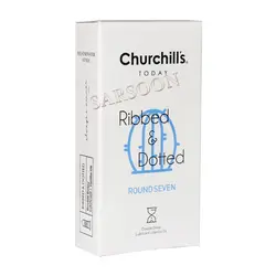 کاندوم تاخیری خاردار و شیاردار چرچیلز با اسانس وانیل Churchill’s Ribbed and Dotted Condom