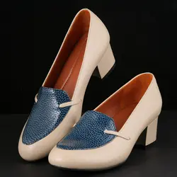 کفش پاشنه دار زنانه چرم مدل کلارا کد 601-SHT | چرم یلسان
