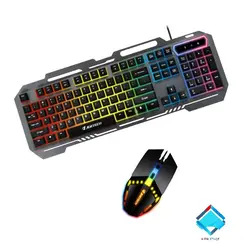 کیبورد و ماوس سیم دار گیمینگ JERTECH جرتک مدل KM960
