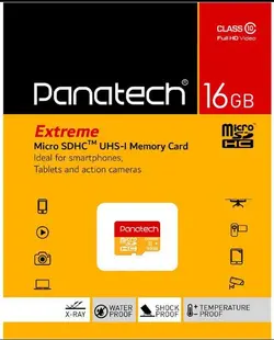 کارت حافظه‌ microSDHC پاناتک مدل Extreme کلاس 10 استاندارد UHS-I U1 سرعت 30MBps ظرفیت 16 گیگابایت