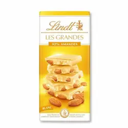 شکلات تخته ای لینت لس گرند Lindt Les Grandes با فیلینگ بادام 150 گرم