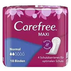 نوار بهداشتی فرانسوی کرفری Carefree Maxi سایز نرمال بسته 18 عددی